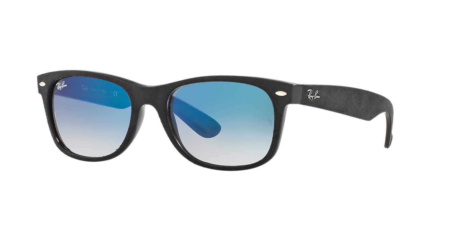 Ray-Ban New Wayfarer RB2132, Black Sunglasses G-15 Green lenses, Mojo Glasses