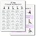 Chair Exercises Seniors, Thirty Day Workouts, Yoga Training Poster with Clear Guidance, Suitable for Travel, Fitness Helper, Exercises Poster Easy Use for Morning Working Family Friends Sports