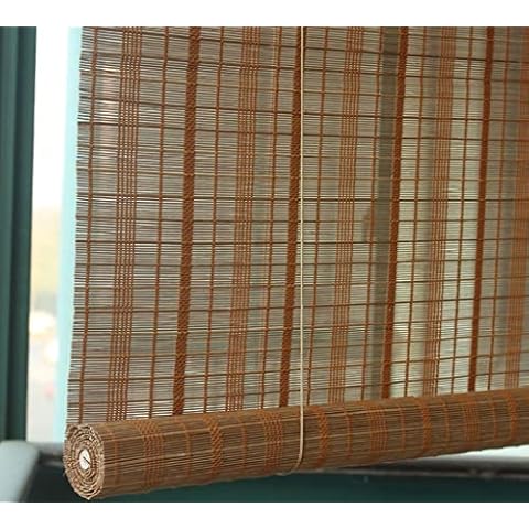 NAIAWAN Bamboo Roll Up Shades Outdoor,Bamboo Blind Light Filtering Roller Shades,Retro Bamboo Roll Up Window,Natural Reed Roll Up Window Blind for Outdoor Indoor Bamboo Roller Blinds Cover