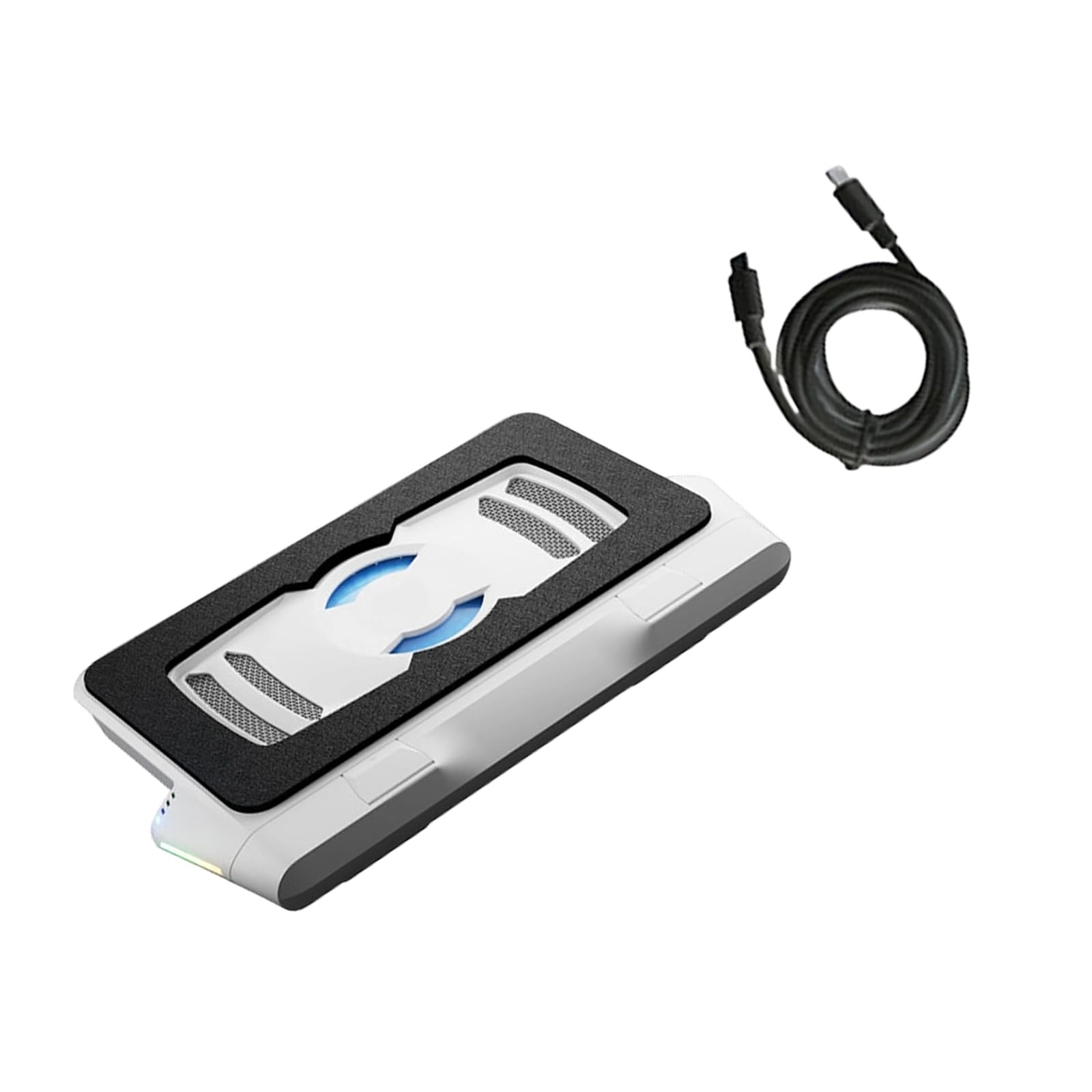 Almohadilla de refrigeración para portátil con Canal de Flujo de Aire dirigido, Control de Velocidad adaptativo para portátiles de 15, 6 Pulgadas y más Grandes, Base de Soporte de Escritorio