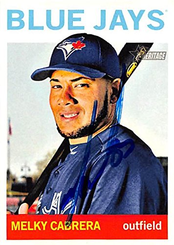 Autograph Warehouse 246017 Melky Cabrera Autographed Baseball Card - Toronto Blue Jays 2013 Topps Heritage - No. 150