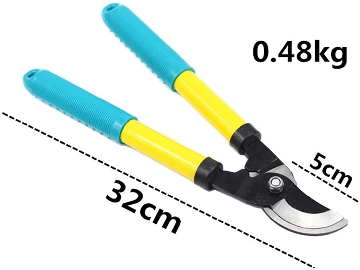 Gartenschere Anti-Rutsch-Astgarten-Astschere Edelstahl-Schneidwerkzeug-Set Haushalt Garten Bonsai-Werkzeuge Clippers für den Garten Tragbar/Blau / 32c (Blau 32cm)