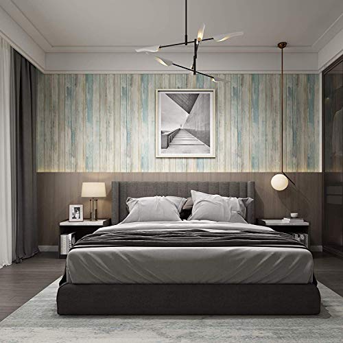 Wood Wallpaper 17.71" X 78.7" Self-Adhesive Removable Wood Peel and Stick Paper Decorative