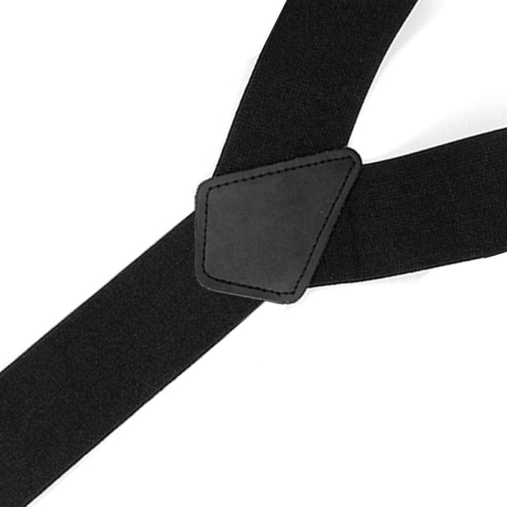 OIFAODAO， Szelki Regulowane szelki Mocne 3 zapięcia Męski pasek Wesele ，Szelki męskie(Black)