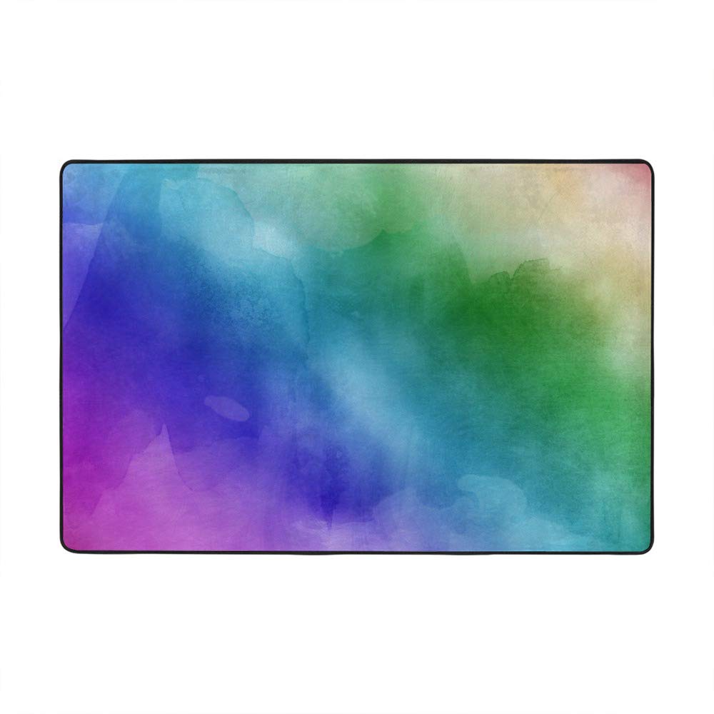 Tapis de salon aquarelle coloré pour créer un coin cocooning chaleureux à la maison