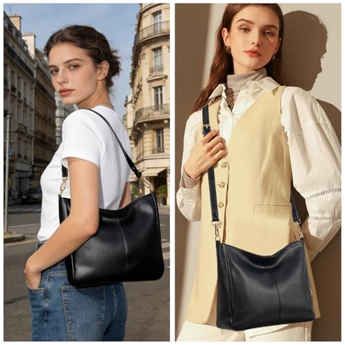 Image of GOIACII Hobo Bags for Women, Soft Leather Shoulder Crossbody Purse, Ladies Large Casual Tote Handbag Multi Pocket