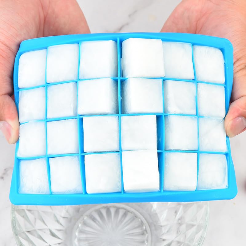 Molde de hielo de silicona azul con tapa miniatura 4