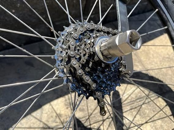 Boenoea Bike Cassette Removal Tool with Chain Whip, Bicycle Sprocket Removal Tools, Cassette Lockring Freewheel Remover