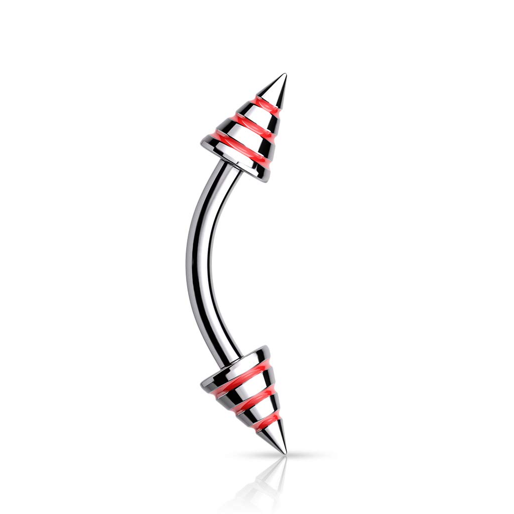 Piercing Sourcil Tata Gisèle En Acier Chirurgical - Double Flèche Colorée