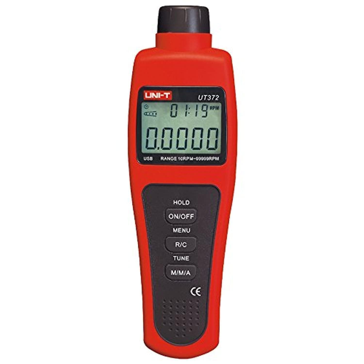 UNI-T UT370 Series Digital Tachometer Non-Contact RPM Tester 5-20cm USB Data Hold