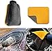Bizcasa 2 Piezas Kit de Limpieza para Coche, Guante de Microfibras, Paños de Microfibra, Guante para Lavado de Coches Trapos Limpieza de Paños para Moto, Cocina, Cristales, Ventanas, Gafas, Espejos