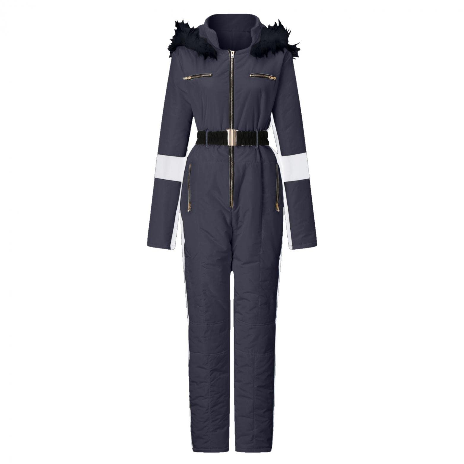 Traje de esquí para mujer de una pieza - Traje de nieve de una pieza para mujer, mono de esquí para invierno, impermeable, mono de nieve, cálido mono de nieve, mono largo, para exteriores, mono de