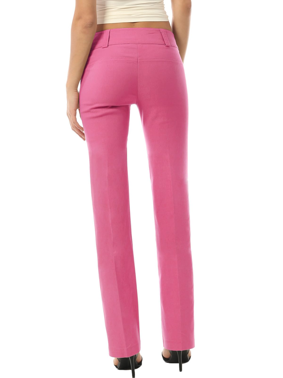 MixMatchy Pantalones de vestir ultra elásticos Lux Comfort con movimiento flexible para mujer, corte de bota, para trabajo, negocios, oficina
