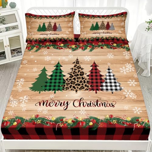 FANSU 3D-Weihnachten Spannbettlaken, 2025 Neu Mikrofaser Bettlaken...