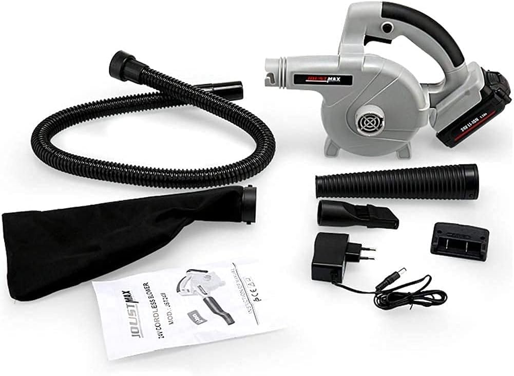 Convenient Cordless Blower, 2-in-1 Electric Leaf Blower and Vacuum Cleaner for Clean Pet Hair, Cars, Furniture, Workshops, Various Corners, Etc (Color : Battery*2, Size : 4.0AH) (Battery*2 2 (Battery