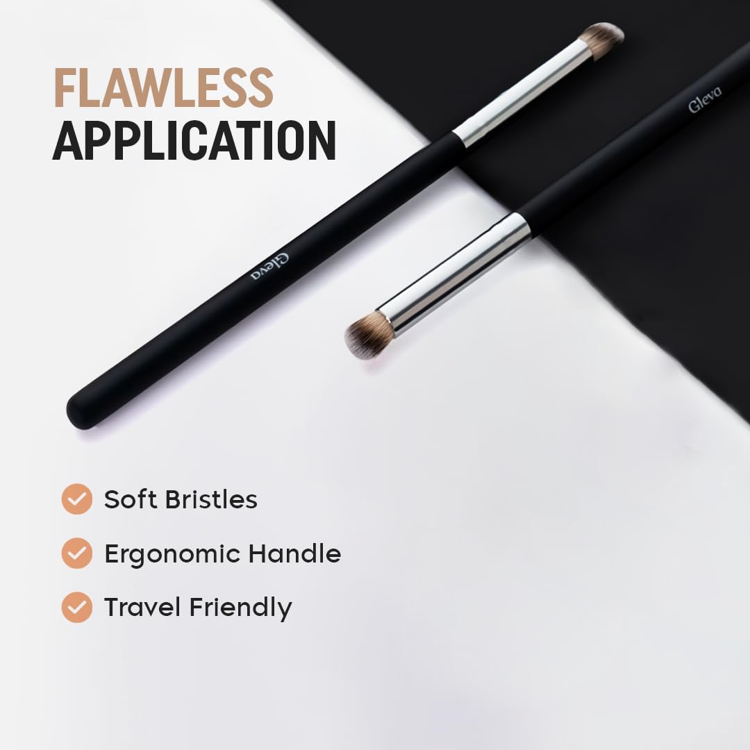 Gleva Mini Angled Under Eye Concealer Makeup Brush, Contour Brush Perfect for Blending Liquid, Nose Contour Brush, Cream or Flawless Powder Cosmetics Brush (Concealer Brush) - Image 2 thumbnail