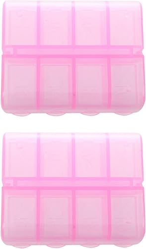 2 pastillas de plástico con 8 compartimentos