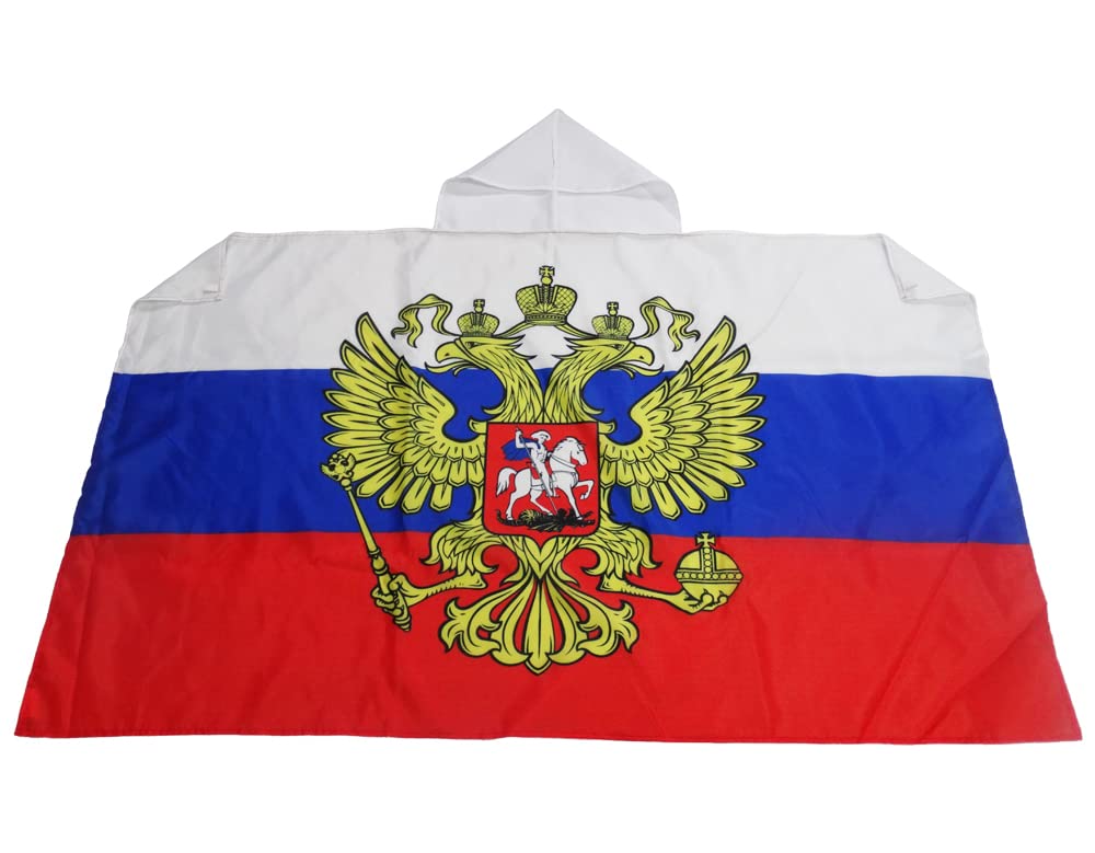 AZ FLAG - Russia with eagle Body Flag - 3x5 Ft - Russian coat of arms Cap Flag - 100% Polyester with Inegrated Sleeves and Hood - Vivid Colors - 3' x 5' Feet - 150x90 Cm