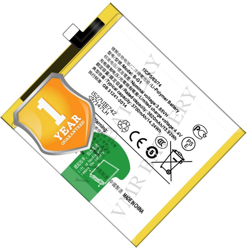 Image of Original B-G1 Battery Compatible for Vivo V15 Pro (Vivo 1818) - (3700mAh) - 1 Year Warranty K7