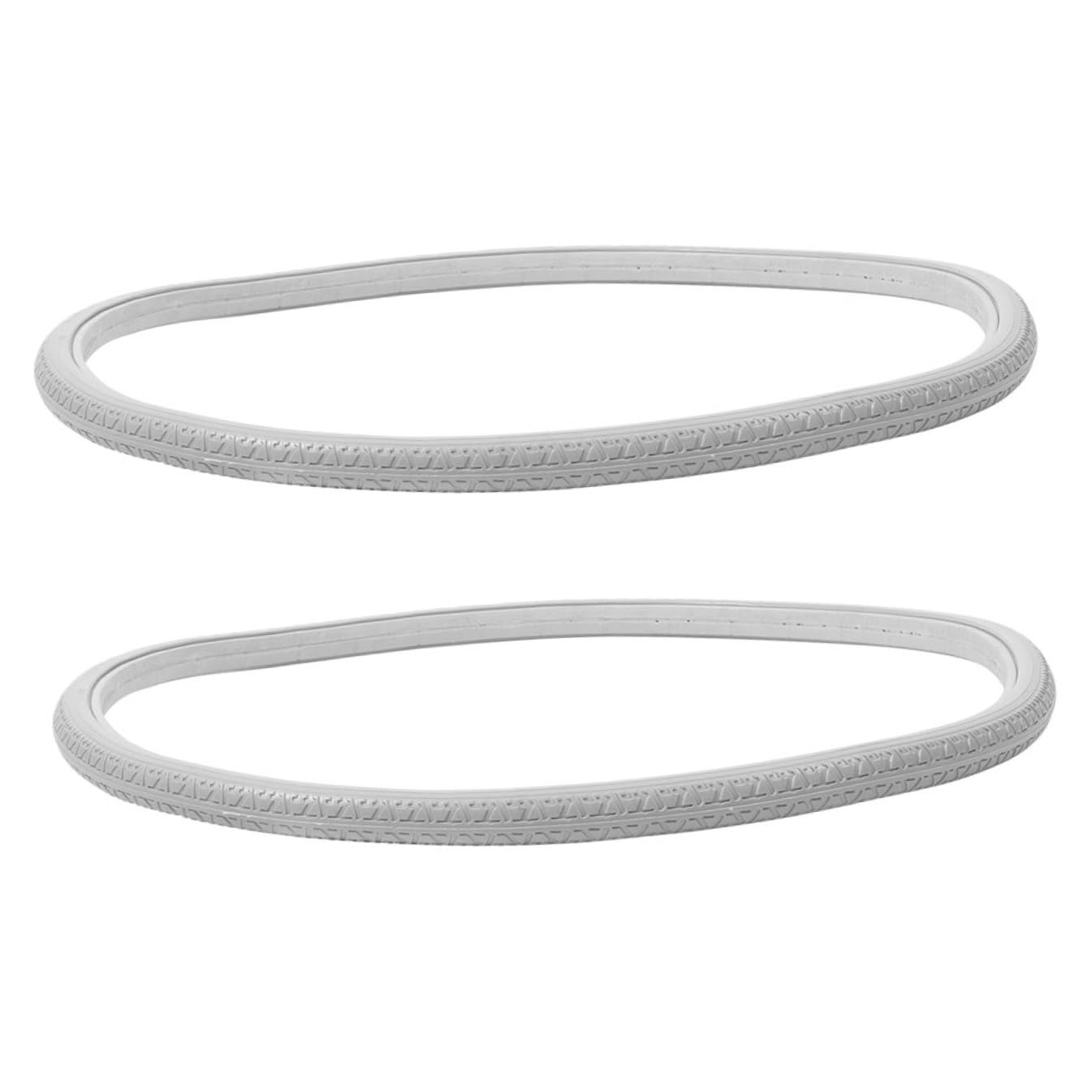 Healvian Pu Rollstuhlreifen Wartungsarm Pannensicher Elastisch 24 Zoll 2 Stück Ersatzreifen für Rollstuhl Innen und Außen Einsatz