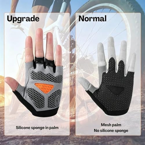 Image of Gym Gloves for Woman, Shock Absorption Half Finger Weightlifting Gloves with Anti-Slip Grip | Liquid Silicone Pad | Breathable & Lightweight | for Gym & Cycling | Wrist Support