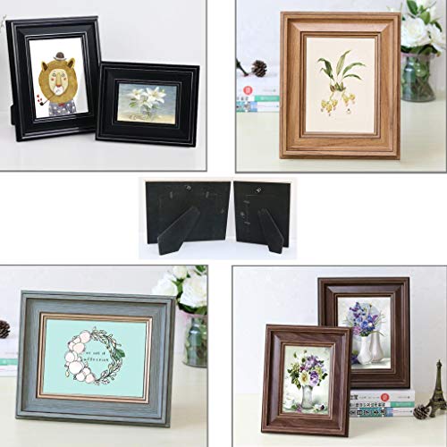 4x6 Fotolijsten Set - (2 Stuks) Massief Houten Fotolijst Fotomuur Tafelblad Display Wall Rustieke Boerderij Fotolijsten (Color : Navy blue, Size : 6×4) - Image 4