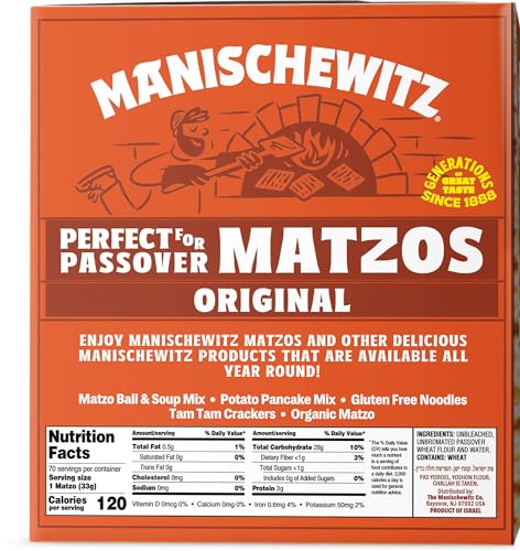 Manischewitz Passover Matzo, 5x1lbs Boxes (Total 5 Boxes) Freshly Baked for Passover 2025 | Just 2 Ingredients | Airy, Thin, Crisp & Delicious! - Image 2