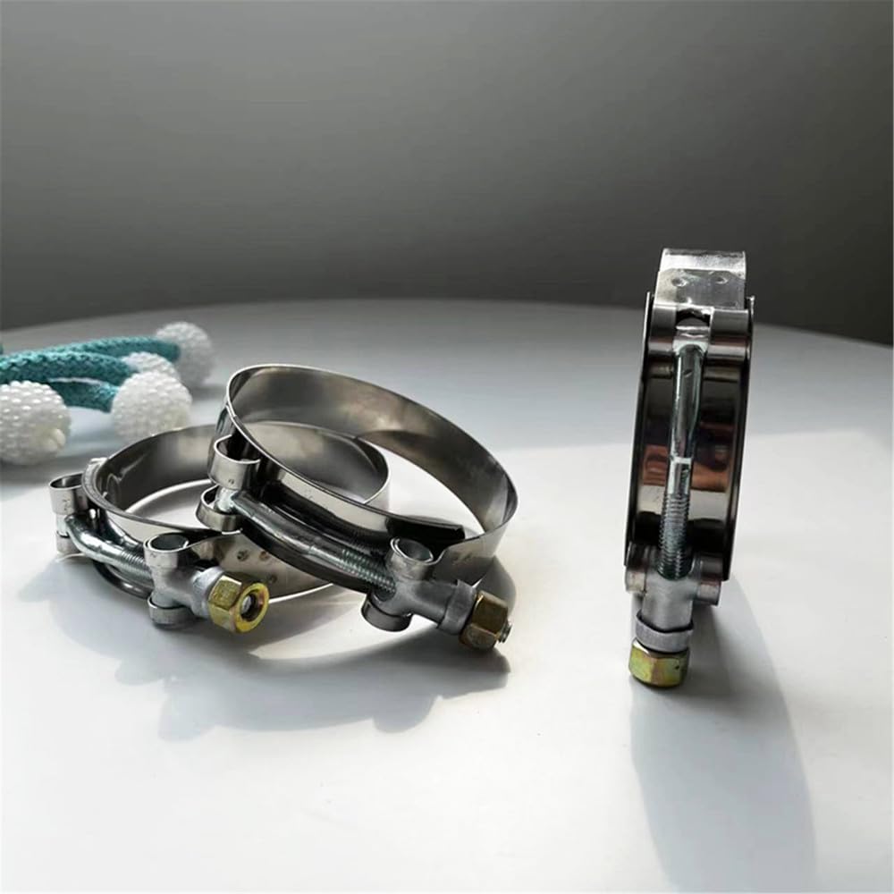 L'acciaio inossidabile 304 rafforza la fascetta stringitubo Turbo Super Charger Morsetto con bullone a T Tubo in silicone Morsetto con bullone a T Fascette per tubo carburante, 162,170