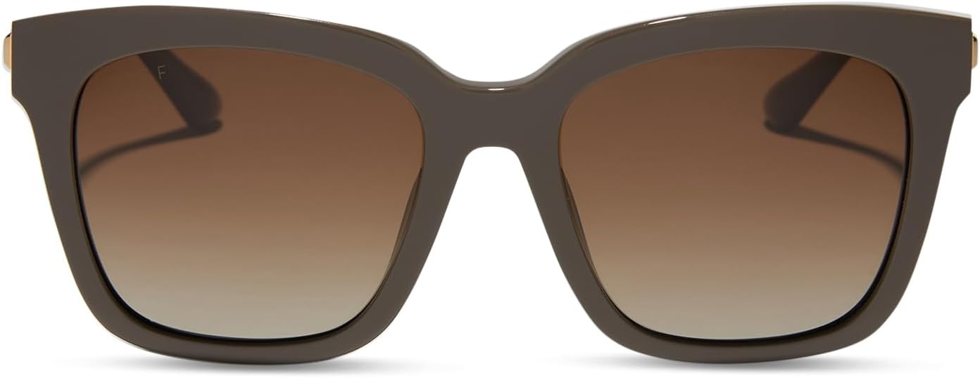 DIFF Bella Square Sunglasses for Women UV400 Protection, Designer Oversized Fashion Trendy glasses includes travel case - Image 3