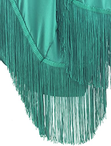 Image of Women 1920s Gatsby Flapper Dress Sexy Open Back Strap Fringed Cocktail Party Dress with 20s Accessories