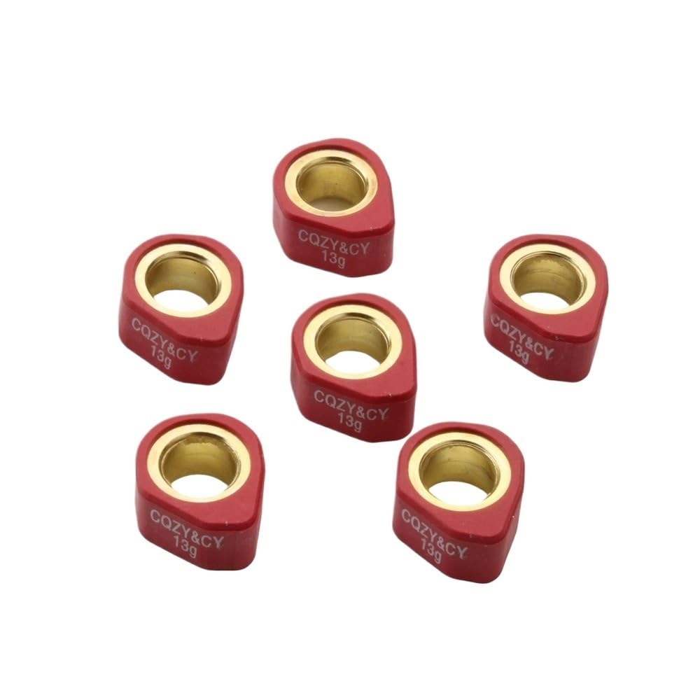 Set di 6 rulli for variatore, pesi 20x12 mm, 9 g, 11 g, 13 g, 16 g, adatti for scooter e motociclette 125, 125 cc, jet 150 cc.(20x12mm 9g)
