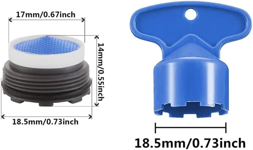 10 Pc Faucet Aerator M18.5, Sink Faucet Flow Restrictor, Kitchen Bathroom 18.5 MM with Tool