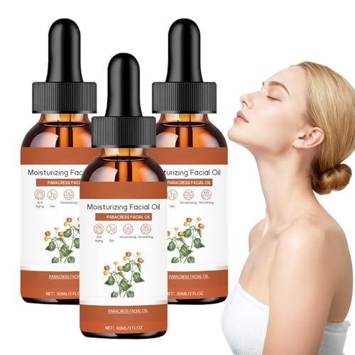 Paracress Aceite facial, suero facial antiedad Paracress con ácido hialurónico y vitamina E, suero blanqueador contra manchas oscuras, reafirmante aceite facial hidratante para mujer (3 unidades)