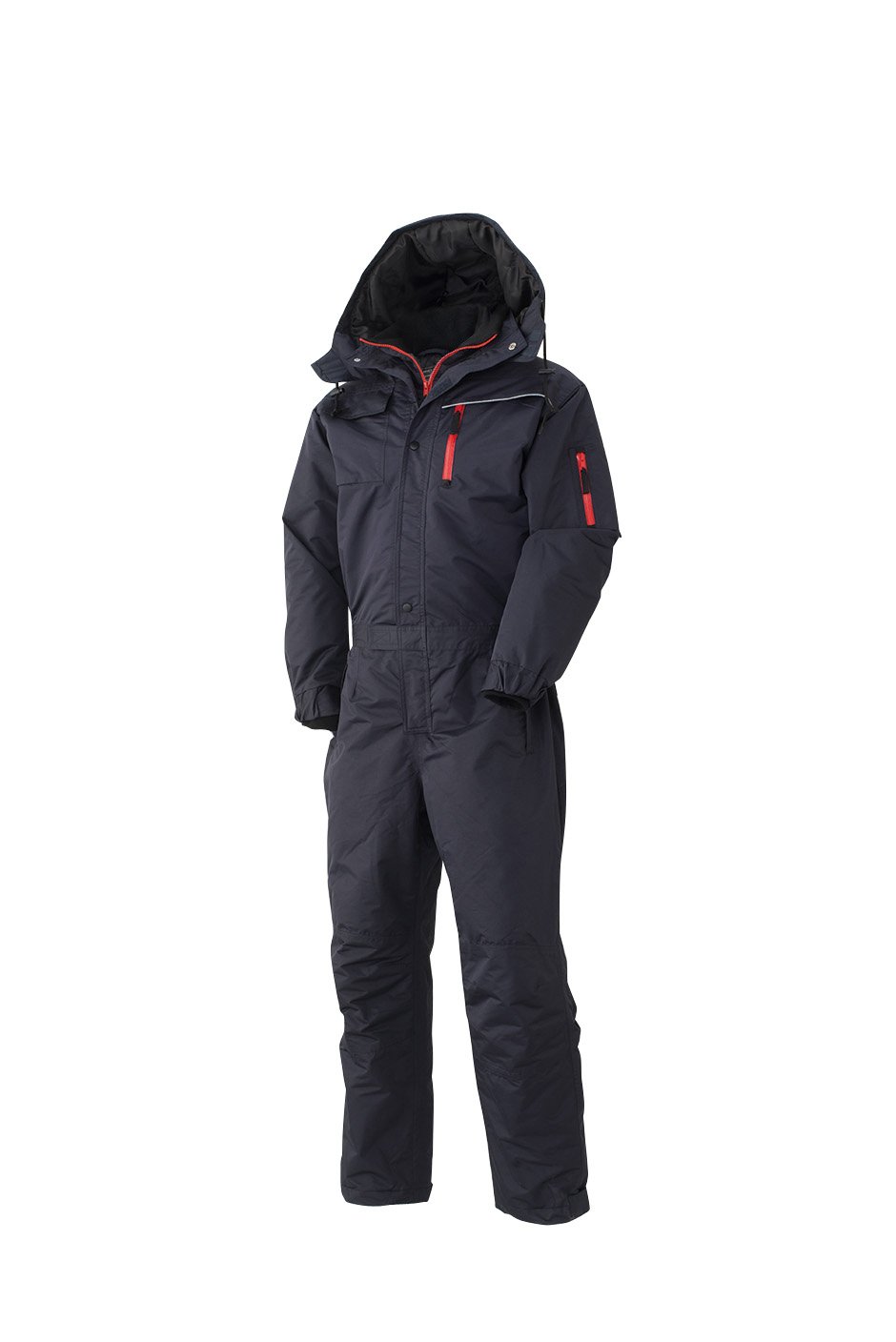 ［アタックベース］Atack BASE【防水防寒ツナギ】（デカフード付・秋冬用）《026-9511-30》 (L, 02‐ネイビー)