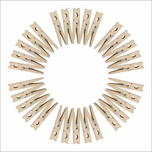 Elliott Hardwood Clothes Pegs with Metal Coil Spring for Firm Grip