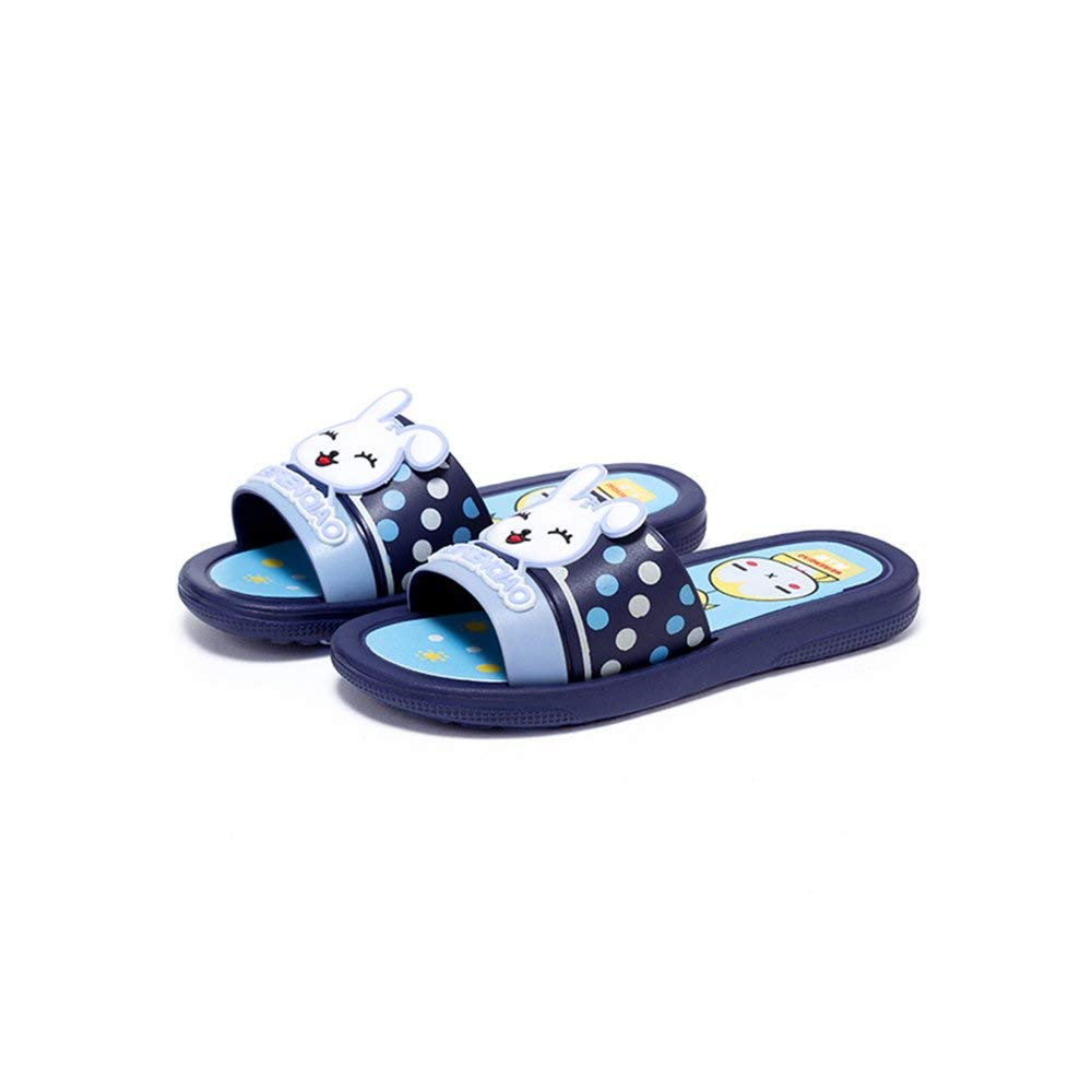 IUUCute Little Kids Bath Slippers Non-Slip Slippers EVA House Slippers Beach Flip-Flops (Blue,Pink)