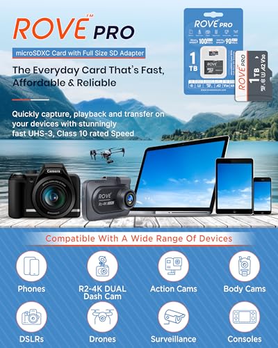 Tarjeta microSDXC 1 TB para grabación 4K continua en cámaras de coche Dash Cam 5