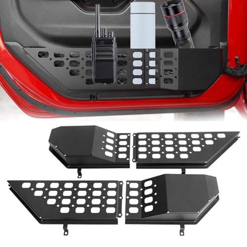 Boîte De Rangement De Porte Avant Pour Jeep Wrangler, Boîte De Rangement En Métal, Organisateur Latéral De Porte Pour Jeep Wrangler JL JLU 4xe 2018-2024 Et...