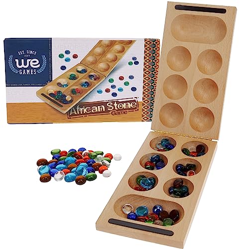 Juego de Mesa Mancala Plegable de Madera Sólida WE Games - 18 pulgadas, Juego de Viaje para Adultos miniatura 1