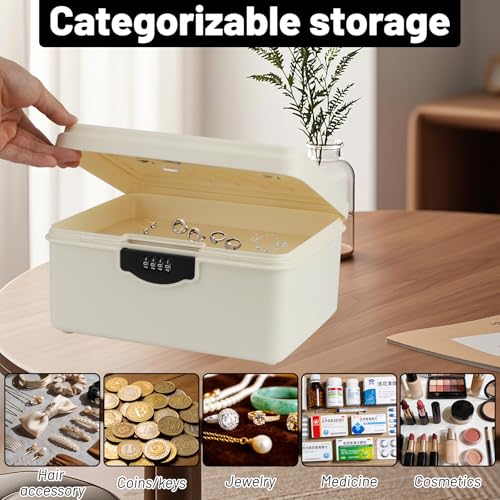Caja de almacenamiento de medicamentos con cerradura digital de 4 dígitos 7