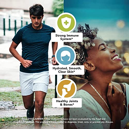 Healthy Skin & Joints Bundle - Premium Vegan Omega-3 (120 Capsules) From Marine Algae + Grass-Fed Collagen Peptides Powder (1Kg - 100 Servings) Non-Gmo. Radiant Skin, Joints, Bones & Graceful Aging #TOP1