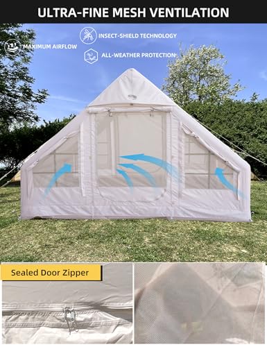 Carpa inflable para camping 2-4 personas 10.2'x8'x7' miniatura 3
