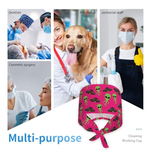 Image of Breathable Working Cap with Adjustable Sweatband Scrub Cap for Men /Women | Breathable Working Cap with Adjustable Sweatband Scrub Cap for Men /Women
