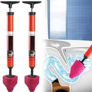 Hogedruktoilet Deblokkeren A Shot, 2024 Hogedruktoilet Deblokkeren One Shot Toiletpijpplunjer, Luchtplunjer Voor Toilet, Afvoerputje, Verstopte Buis (2 stuks)