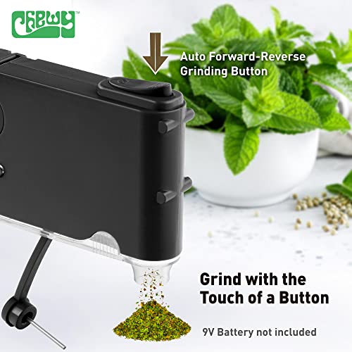Image of MAMBA Electric Herb Grinder for Spices and Herbs. Mamba Grinder 0.5g One-Handed Use for Consistent Grind, Black