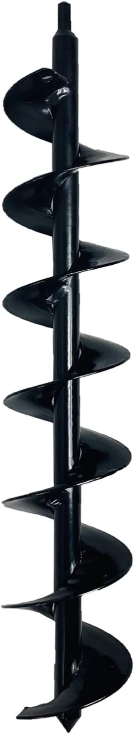 The Ashman 24 Inch Auger -It is Made of Heavy Duty Steel and Has a 24 Inch x 3.5 Long Helical Screw Blade- Auger Designed for Drilling Through the Soil and Makes the Job of Planting Seeds
