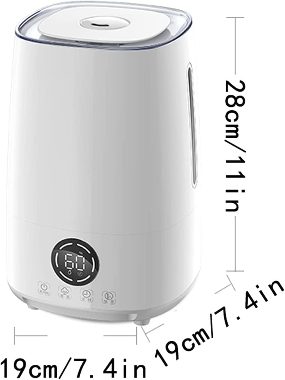 Humidificador, humidificadores para Dormitorio, humidificador para habitación de bebé con Apagado automático y humidificador con luz Nocturna acogedora,