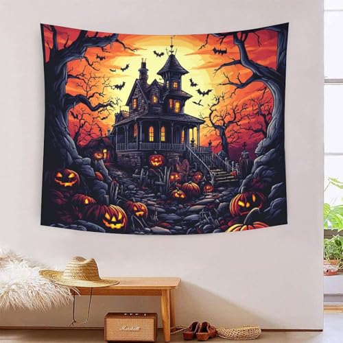 Tapisserie murale Halloween décoration chambre et grand salon suspendre