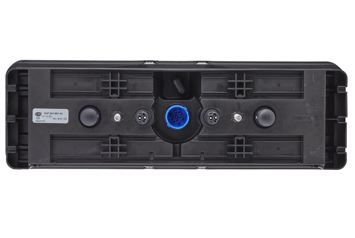 HELLA 2VP 340 961-021 Feu arrière - Hybride - 24V - Montage en saillie/vissé - Couleur du voyant: limpide - Fiche: EasyConn 1 x 7/EasyConn 4 x 2 - Fiche: Mâle - droite - Quantité: 1