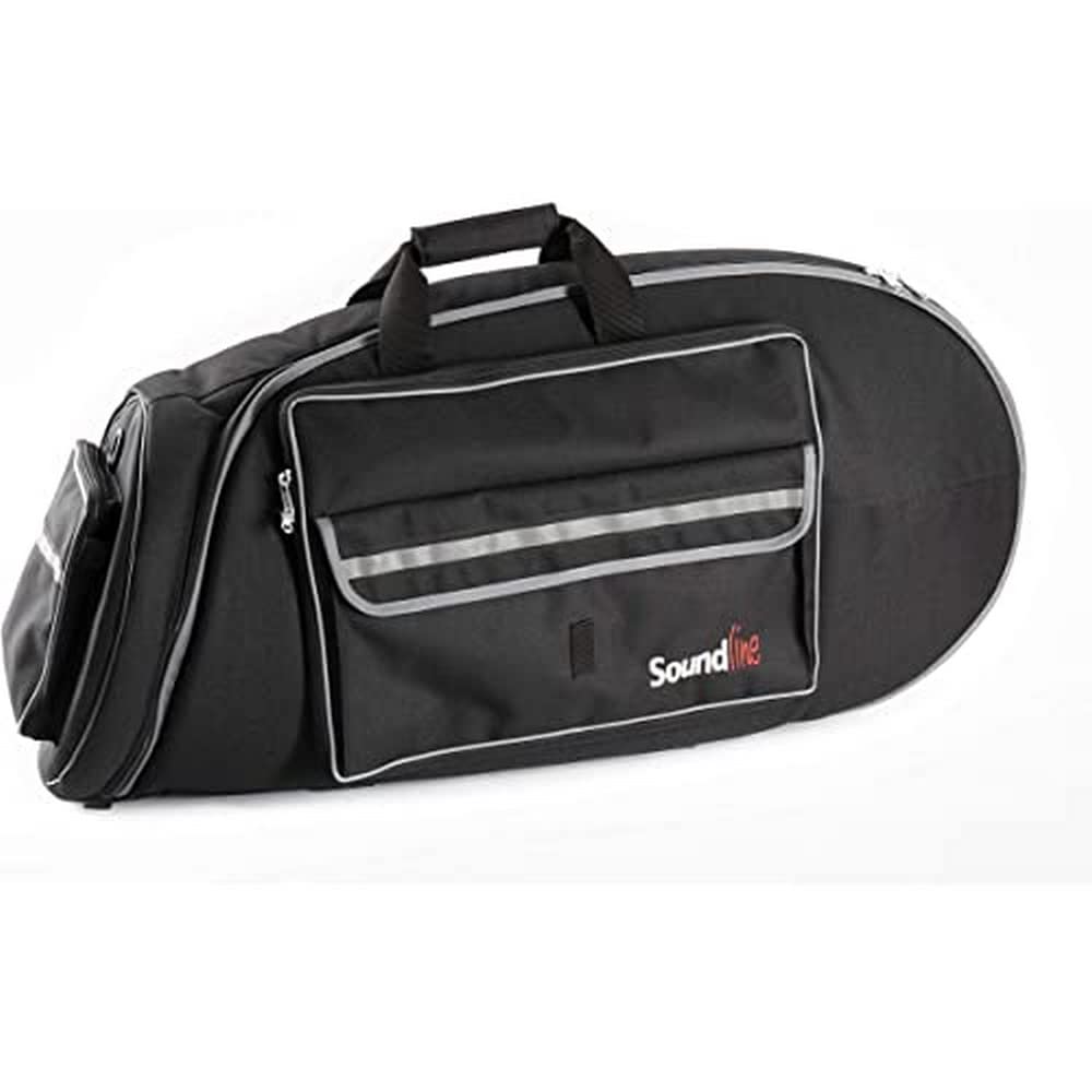 Soundline Tenorhorn-Gigbag, bis Schall-ø 29 cm, Zylinder | Gefütterte Rucksackgurte, Sehr gute Reissverschlüsse, Hochreißfest verstärkte Belastungspunkte, Farbe: schwarz, B&S 32
